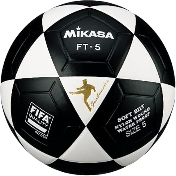 Mikasa FT5 Goal Master Soccer Ball Size 5 Official Footvolley Ball White Black