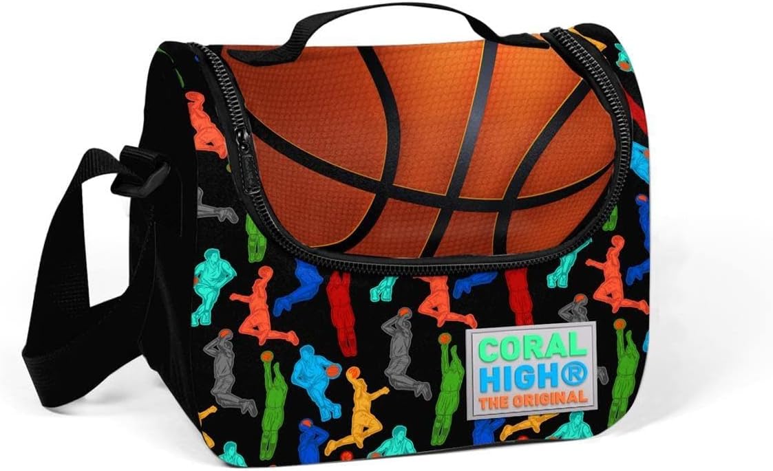Yaygan Coral High Sİyah Basketbol Desenli Termoslu Beslenme Çantası - Erkek Çocuk