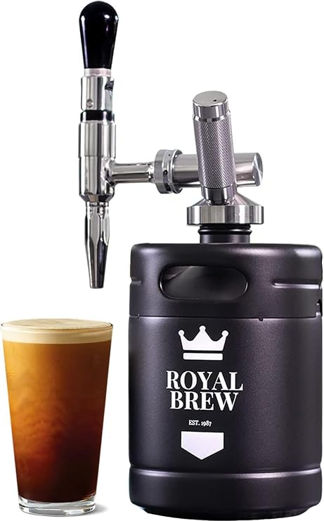 Royal Brew Nitro Cold Brew Coffee Maker, 64 oz Home Keg Black