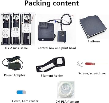 Mini 3D Printer,WOTAO 3D Printer Mini Desktop Printing Machine for Kids 100x100x100mm Print Size Removable Platform One-Key Printing with TF Card PLA Sample Filament for Beginners Househo(Color:Black)