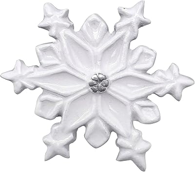 Mariposa White Snowflake Napkin Weight | White | Brillante | Gifts | Napkin Weights | Recycled SANDCAST Aluminum | Handmade in Mexico