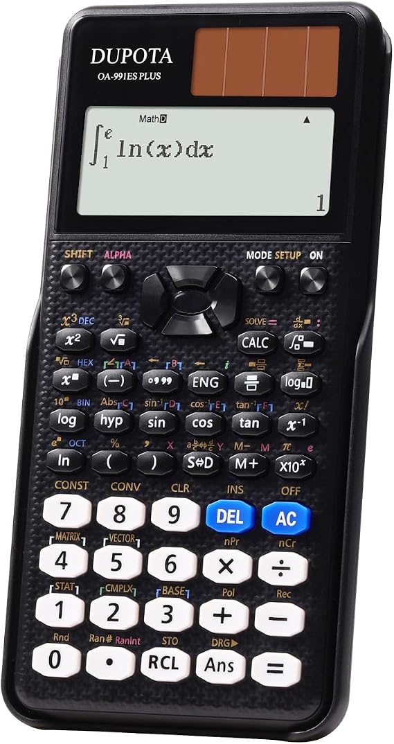 OA-991ES Plus Scientific Calculator 417 Functions 2-Line Display | Support Fraction and Decimal Point Conversion 10+2 Digits Solar Battery, Ideal for Secondary School Students and Teachers
