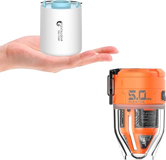 FLEXTAILGEAR Tiny and Portable Air Pump Ultra-Mini Pump & FLEXTAILGEAR Max Pump 3 Air Pump for Inflatables