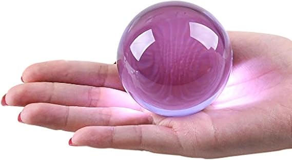 Acrylic Clear Polished Sphere Solid Small Diameter 30MM Transparent Balls Strong Gloss for Telling Tabletop Fountain Decoration,Pink