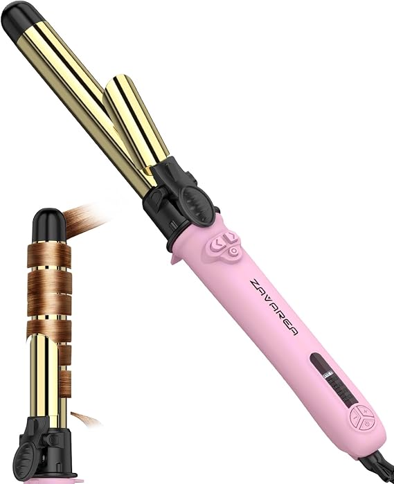 Rotating Curling Iron 1 Inch for All Hair Types-Rapid Heating Automatic Curling Iron Self Curling Wand-Dual Voltage Auto Rotating Hair Curler for Curls and Waves