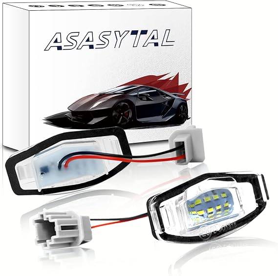 License Number Plate Light, LED Rear Number Plate Lamps 6000K Xenon White Compatible with Honda 7/8/9th Gen Ci-vic Pi-lot Ody-ssey Acu-ra MDX RL TL TS RDX ILX, 2 Pcs