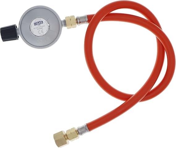 METER STAR 1LB Propane Gas Bottle and Small Butane Canister Adjustable Regulator Set with Hose 80 cm Long G1/4 Inch Left Thread and 1/2 Inch Flare Swivel Universal Thread for Gas Stove BBQ Camping
