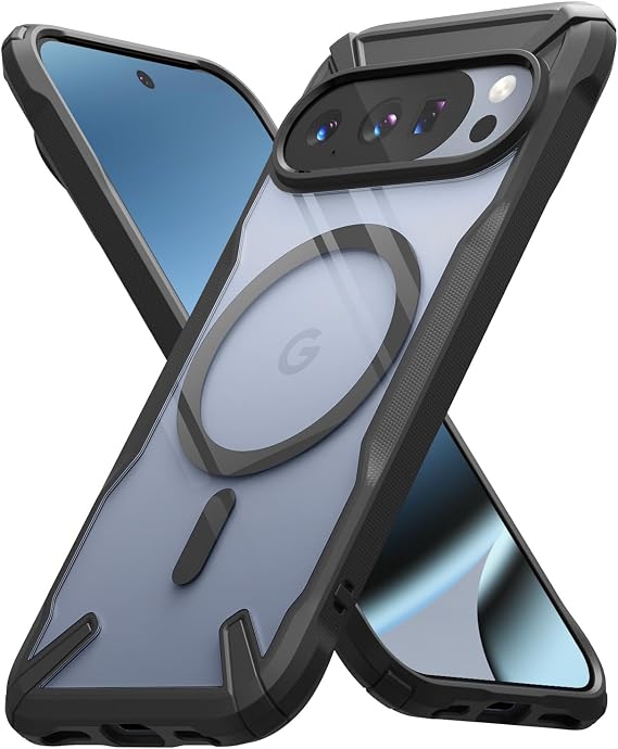 Ringke Fusion-X Designed for Google Pixel 10/10 Pro Case [Compatible with MagSafe and Pixelsnap] Enhanced Bumper Heavy Duty Shockproof Protective Cover - Magnetic Black