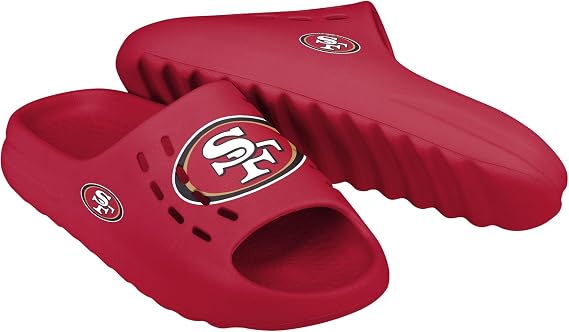 FOCO Men's NFL Team Big Logo Molded Chunky Slide Sandals