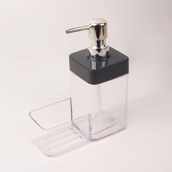 Liquid Soap Dispenser with Deconox Sponge | Kitchen Dish Detergent and Sponge Holder | Asorti Color
