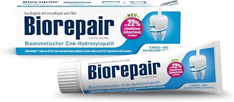 Biorepair Toothpaste - Caries and Enamel Protection - Repairs and Smoothes the Enamel Surface and Prevents Caries - With 22% Artificial Enamel MicroRepair - 75 ml