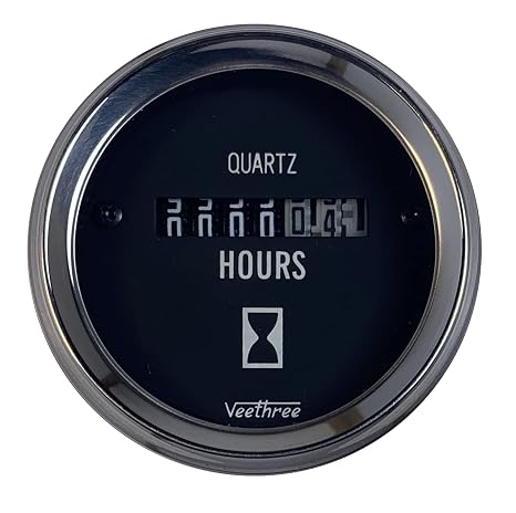 Hour Meter (Chrome/Black)