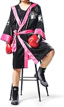 Boxer Costume Men, MMA Boxing Robe with Hood, Polyester Robe Lightweight Costume for Halloween Parties