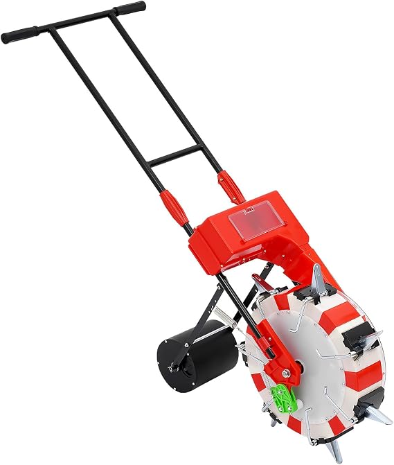 Manual Seeder, 7 Nozzles Garden Push Seeder Planter,Hand-Push Garden Seeder Roller Seeding Portable Multi Functional Precision Manual Sowing Tools for Maize,Peanut,Cotton