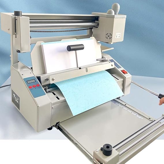 Wireless Desktop Glue Book Binding Machine, A3 A4 Manual Hot Glue Book Binder, Milling Spine Rougher Binding Machine, 0.1-50mm Binding Thickness, for Paper Books Albums Notebook