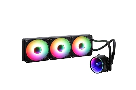Gelid Solutions Liquid 360 All-in-One CPU AIO Water Cooler with 3X 120mm RGB Fan, 750-1800 RPM, AM5 and LGA 1700 Compatible, Includes GC4 Thermal Paste