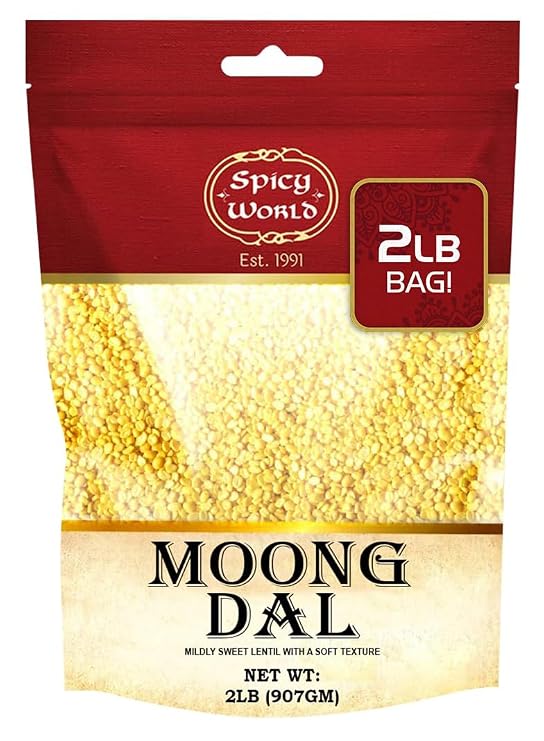Moong Dal 2 LBS (Mung Split Dry Beans) ~ Indian Golden Lentils ~ 100% Natural & Pure - by Spicy World