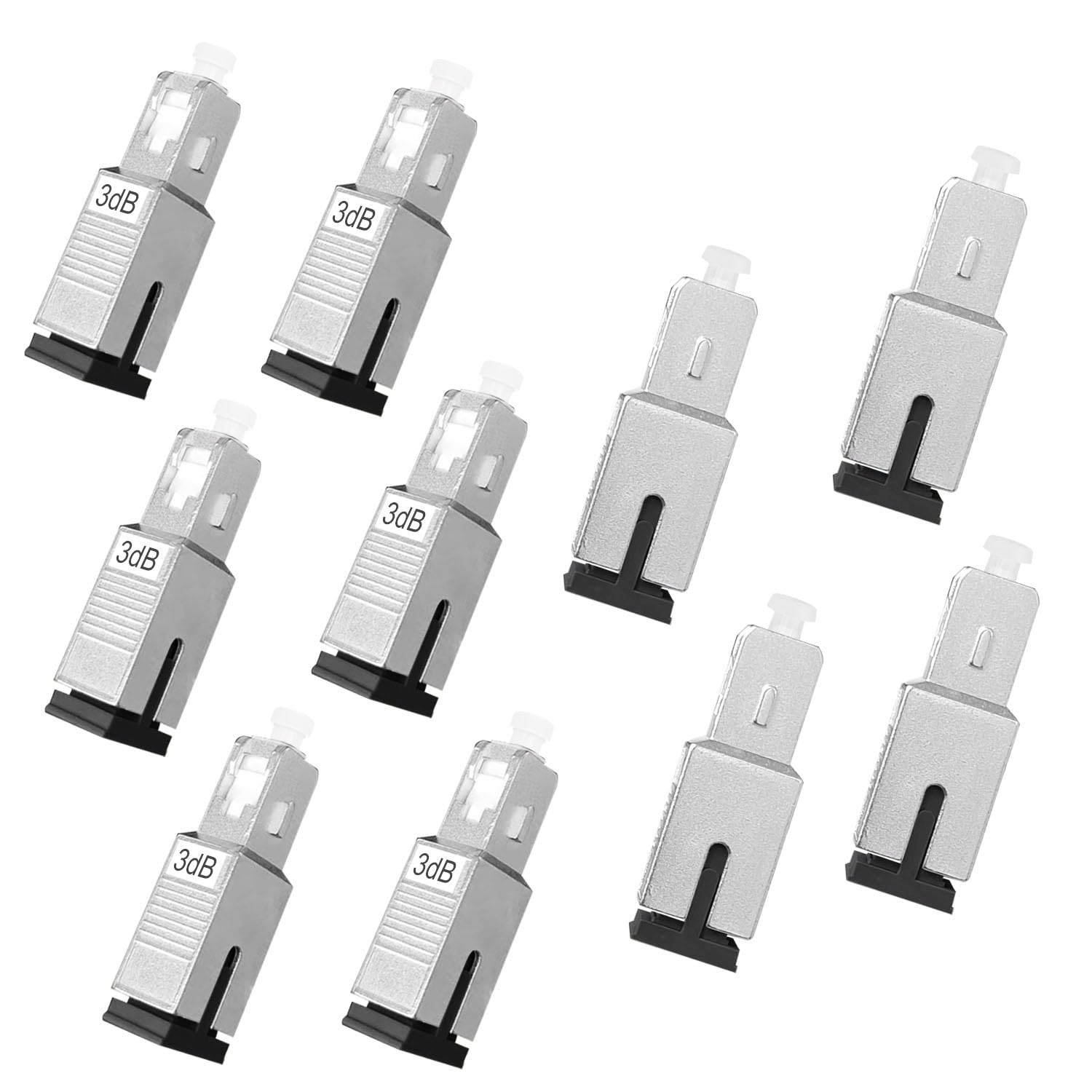 10PCS 3dB SC-UPC Fiber Optical attenuators Single Mode, Male to Female singal Attenuation Connector Fixed Direct Insert Adapter