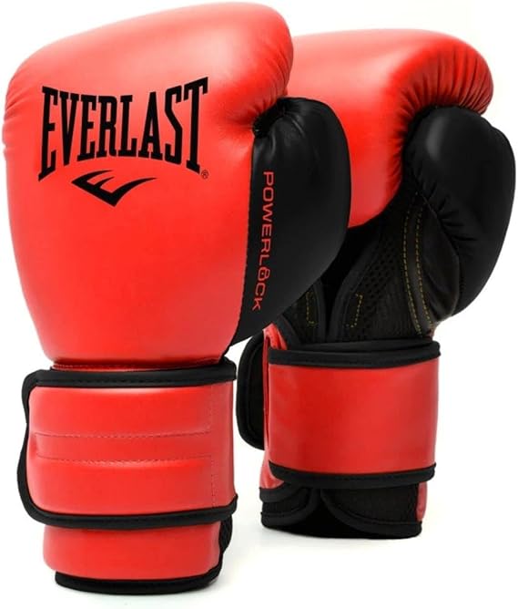 Everlast Powerlock 2 Boxing Gloves | Heavy Bag, Pro Flight | Red | 12oz | Speedbag Training, Secure Fit Hook and Loop, Wrist Support, Triple-Layer Foam, Injury Prevention
