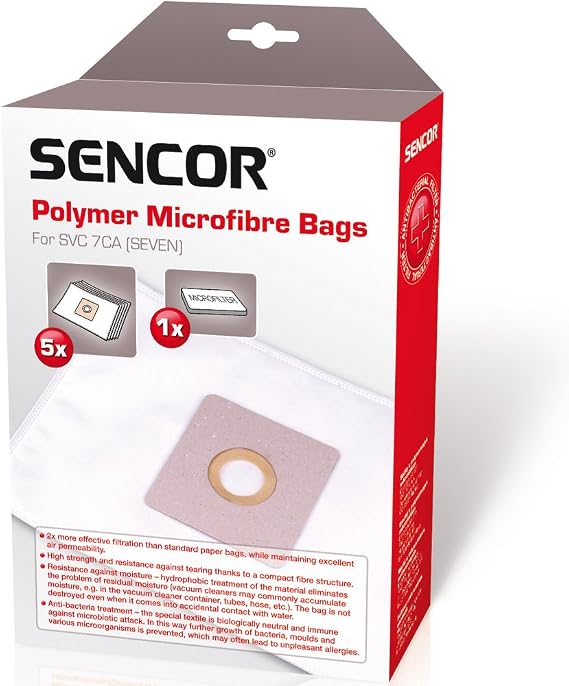 Vacuum Cleaner Bags for Sencor SVC 7CA Micro-Pack of 5