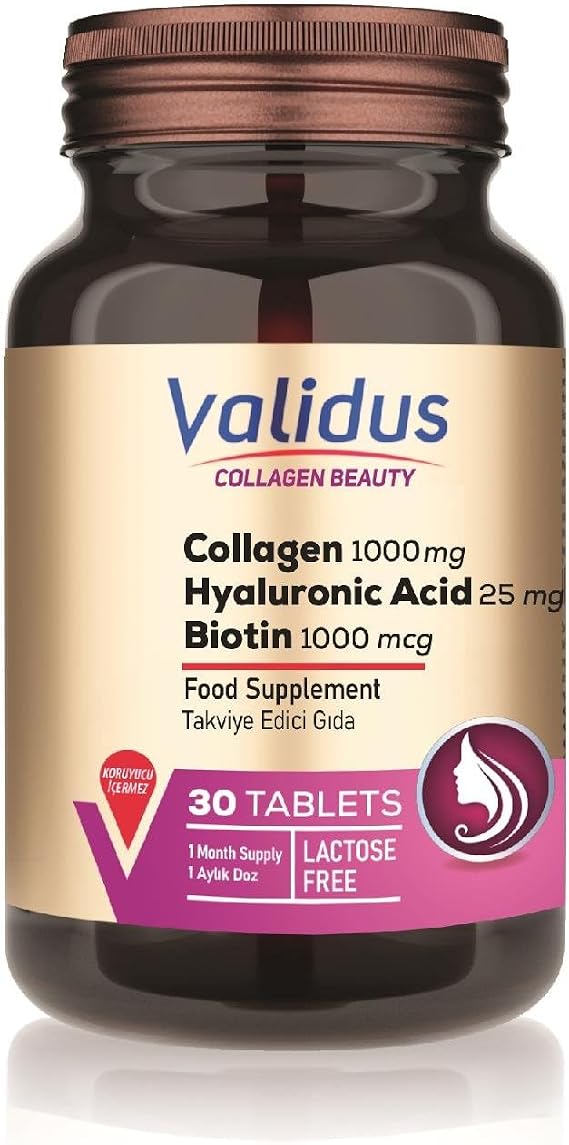 Validus Collagen 1000 mg + Resveratrol + Hyaluronic Acid 30 Tablets