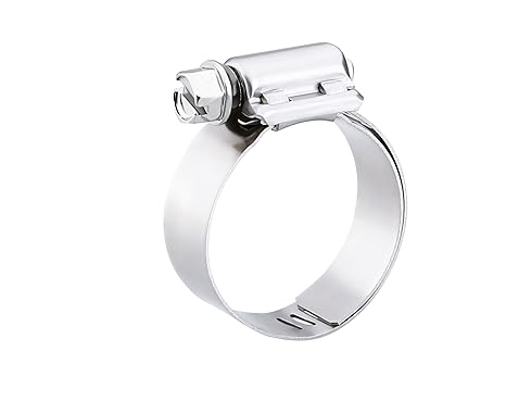 Breeze Liner Stainless Steel Hose Clamp, Worm-Drive, SAE Size 44, 2-5/16" to 3-1/4" Diameter Range, 1/2" Band Width (Pack of 10)