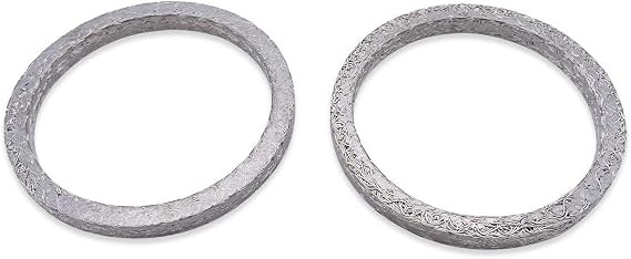 Dasen Exhaust Gasket Steel Mesh Style Crush Seal Exhaust Port Gasket Kits Compatible with Harley Big Twin and Sportster XL 1984-2024 Replace for 17048-98 2PCS