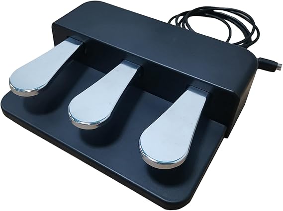 3 Pedal Board Soft Sostenuto Sustain Pedal Spare Part Portable Replacement for MIDI Controllers Digital Pianos Keyboards