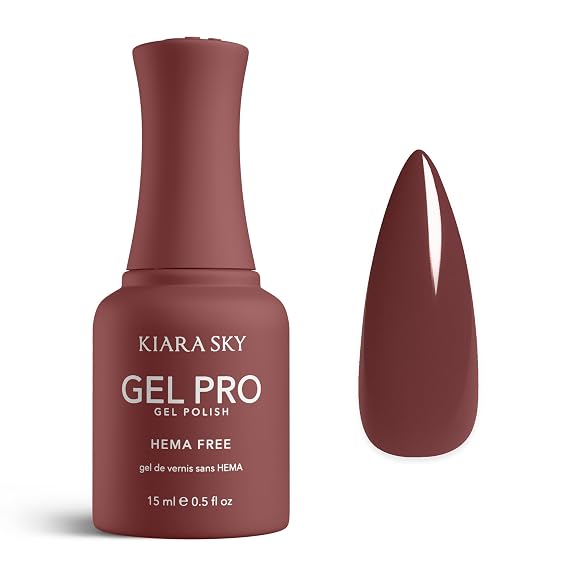 KIARA SKY Gel Pro HEMA-Free Gel Nail Polish | Full Coverage, 28+ Day Wear, Self-Leveling, UV/LED Soak-Off, 0.5 fl oz | Bust A Mauve #110