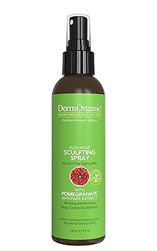 DermOrganic Sculpting Spray - Flex-Hold Working & Finishing Spray for Body, Control, Style Definition, Alcohol-Free, 8 oz