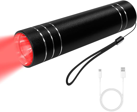 Infrared Red Light Device, Near Infrared Light Lamp Pen, 660&850 LED Light Wand, Portable Torch (White) [Energy Class E]