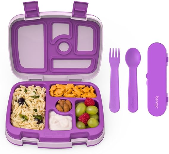 Bentgo Kids Bento Lunch Box, 5-Compartment, Leak-Proof, Kids Utensils