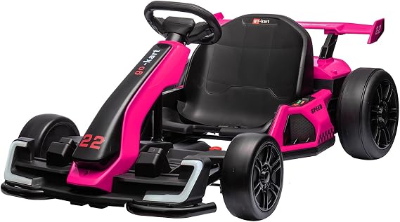 24V Electric Go Kart for Kids, 300W Dual Motor Drift Kart, 8.5 MPH, 2 Modes