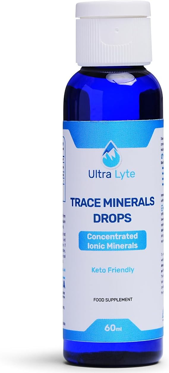 Ultra Lyte Trace Mineral Drops – 59 ml All Natural Complete Mineral Complex Food Supplement – 24 Days Supply – Electrolyte Drops – 72 Trace Minerals (2 oz)