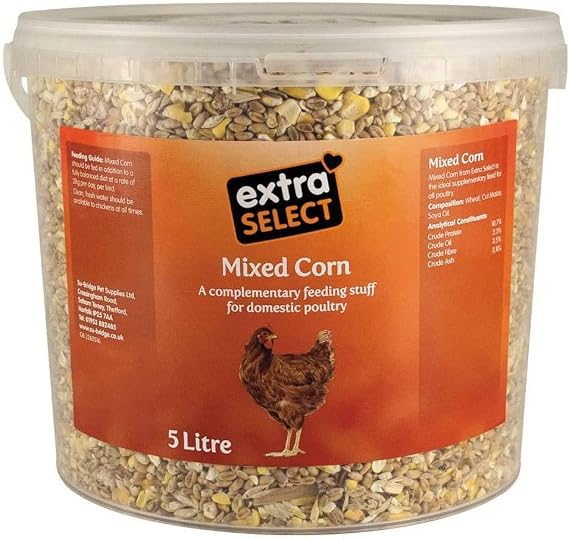 Extra Select Mixed Corn Poultry Feed Tub, 5 Litre (packaging may vary)