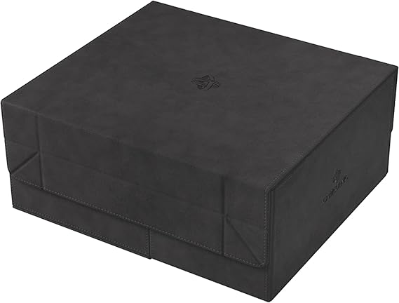 Gamegenic Game's Lair 600+ Convertible Deck Box - Double-Sleeved Card Storage, Holds up to 600 Cards, Premium Card Game Protector, Nexofyber Surface, Black Color, Made