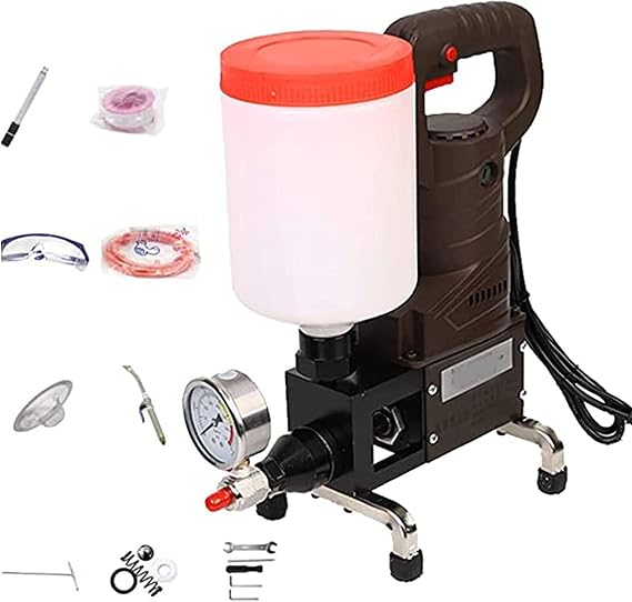 1500W High Pressure Leak Stoppage Machine, High Pressure Grouting Machine Polyammonium, Electric Grouting Injection Pump Machine,for Concrete Cracks Leakage Repair,220V