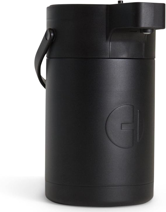 Hastings Collective Airpot Coffee Dispenser with Pump 2.5 Liter - Insulated Stainless Steel Thermal Coffee Carafe 12 Hour Hot/24 Hour Cold - Hot Beverage Dispenser for Water Coffee Tea (Black)