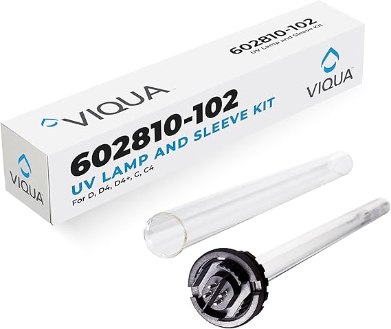 VIQUA 602810-102 UV Lamp and Sleeve Kit for D, D4, D4+, D4-V, C, C4, C4-V and IHS D4 UV Water Treatment Systems, Genuine Replacement Lamp and Quartz Sleeve