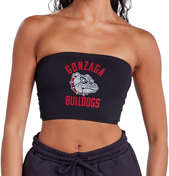 Campus Lab Official Collegiate Arched Text Logo Women's Tube Top, Strapless Casual Sleeveless Single Layer Top