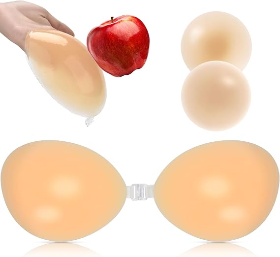 Double Sided Sticky Bra, Silicone Adhesive Bra with Glue on Both Sides A-D