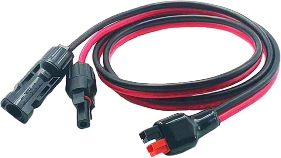 Güneş Paneli Kablo Kitleri, 12AWG Suaoki için, Renogy Güneş Jeneratörü Taşınabilir Güç İstasyonu - 1 m/3,28 ft