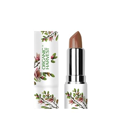 Organic Harvest Moisture Matte Lipstick - Brown Sugar | Long-lasting Brown, Creamy Matte Lipstick | Hydrating Formula | Certified Organic Makeup | Cruelty-free & Vegan, 4gm