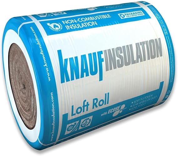 Knauf Loft Insulation Roll Roof Lagging 100 150 170 200mm Thick Attic and Floors (100mm, Cream)