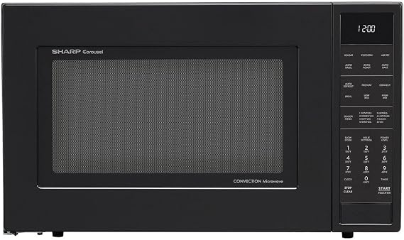 Sharp SMC1585BB 1.5 cu. ft. Microwave Oven with Convection Cooking Auto Defrost Popcorn and beverage settings and 10 Cooking Power Levels in