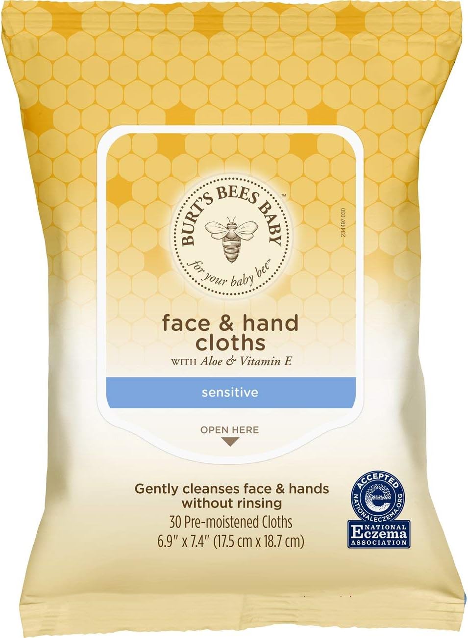 Burts Bees Baby Chlorine-Free Wipes for Sensitive Skin- 30 Count