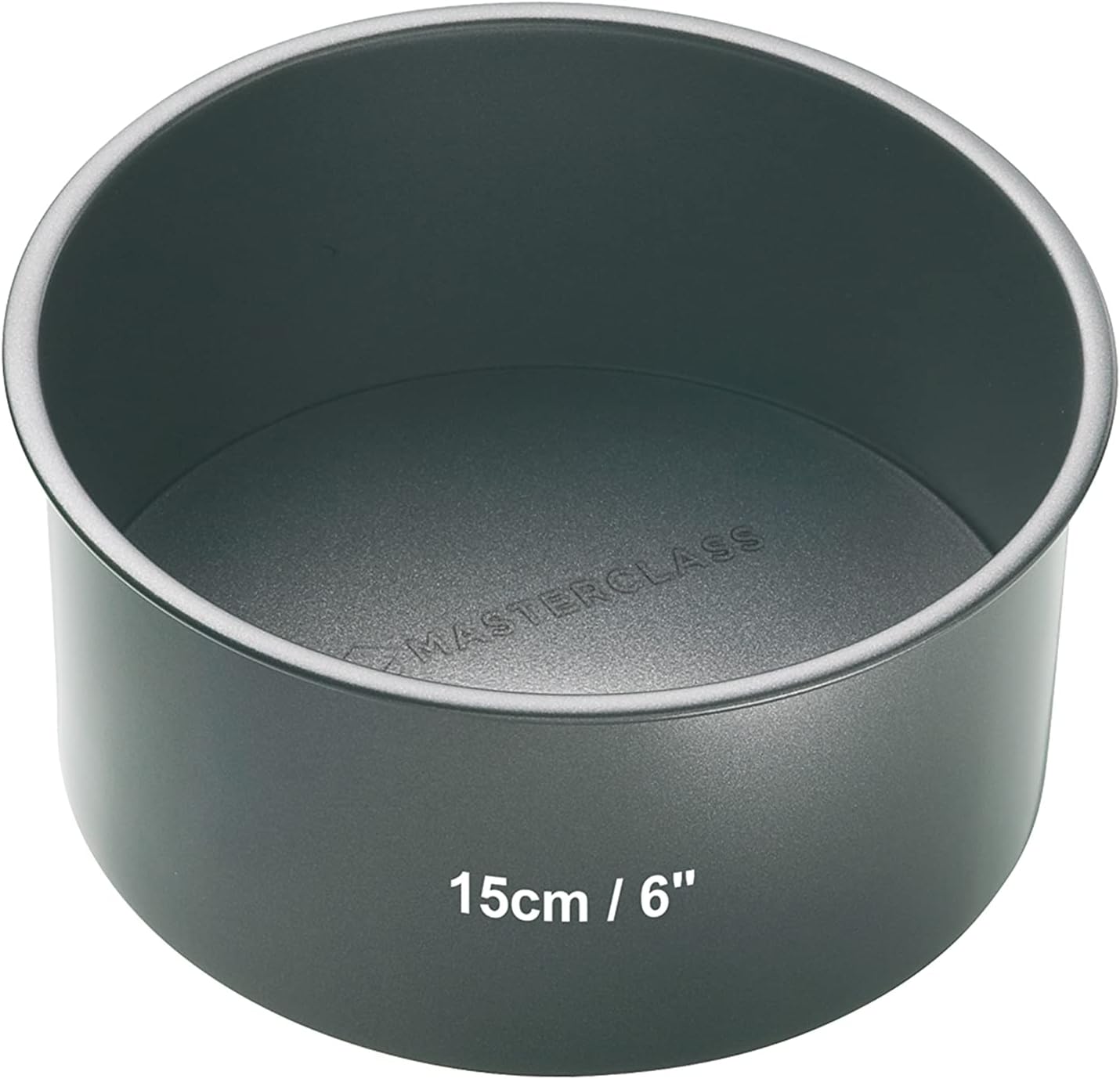 MasterClass 15 cm Deep Cake Tin with PFOA Free Non Stick and Loose Bottom, 1 mm Carbon Steel, 6 Inch Small Round Pan