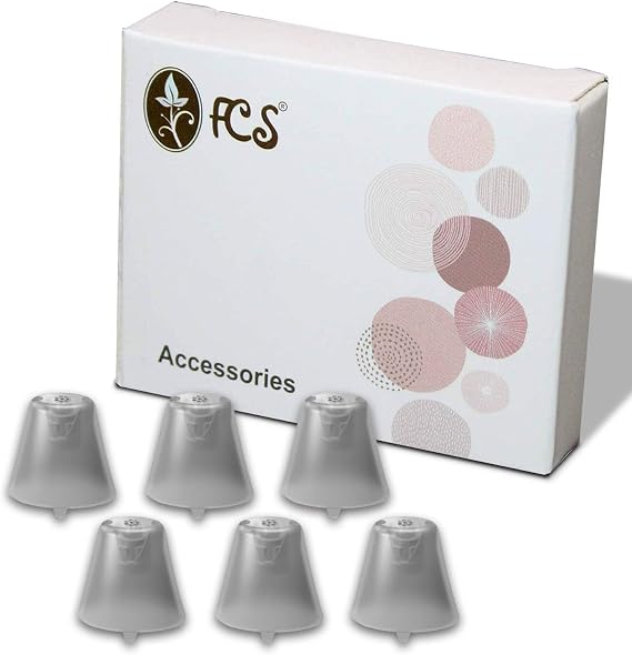 FCS Pack of 6 Click Sleeve for Siemens Signia Silk Primax Click - CIC/ITC (Vented-Small).