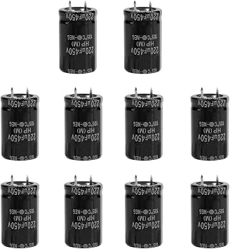 10Pcs 450V 220uF Radial Electrolytic Capacitor Kit Electronic Component Set
