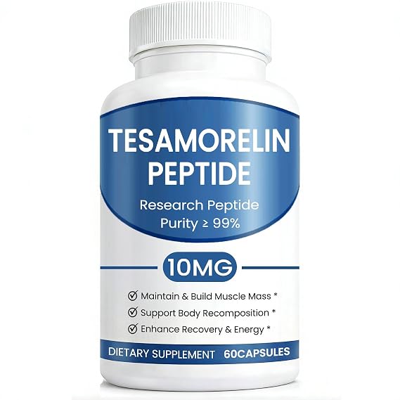 Tesamorelin Peptide 10MG, Tesamorelin Research Peptide - Research Grade - 99% Purity - 60 Counts (1PCS)